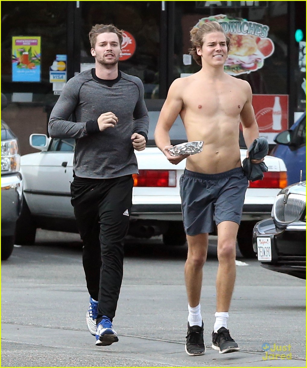 Patrick Schwarzenegger & Shirtless Friend Grab Our Attention During ...