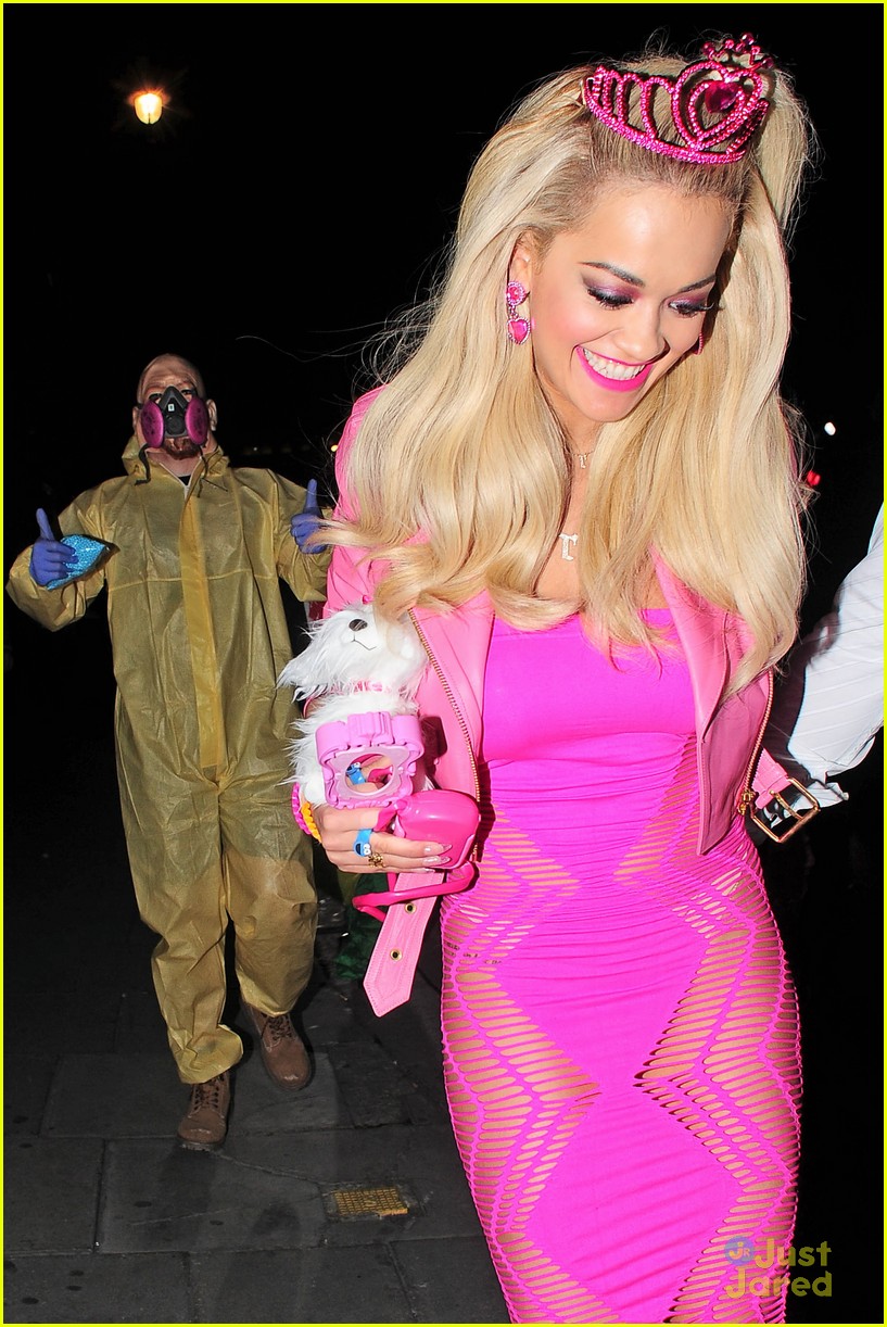 Rita Ora Looks Pretty in Pink as Barbie for Halloween Photo 737052