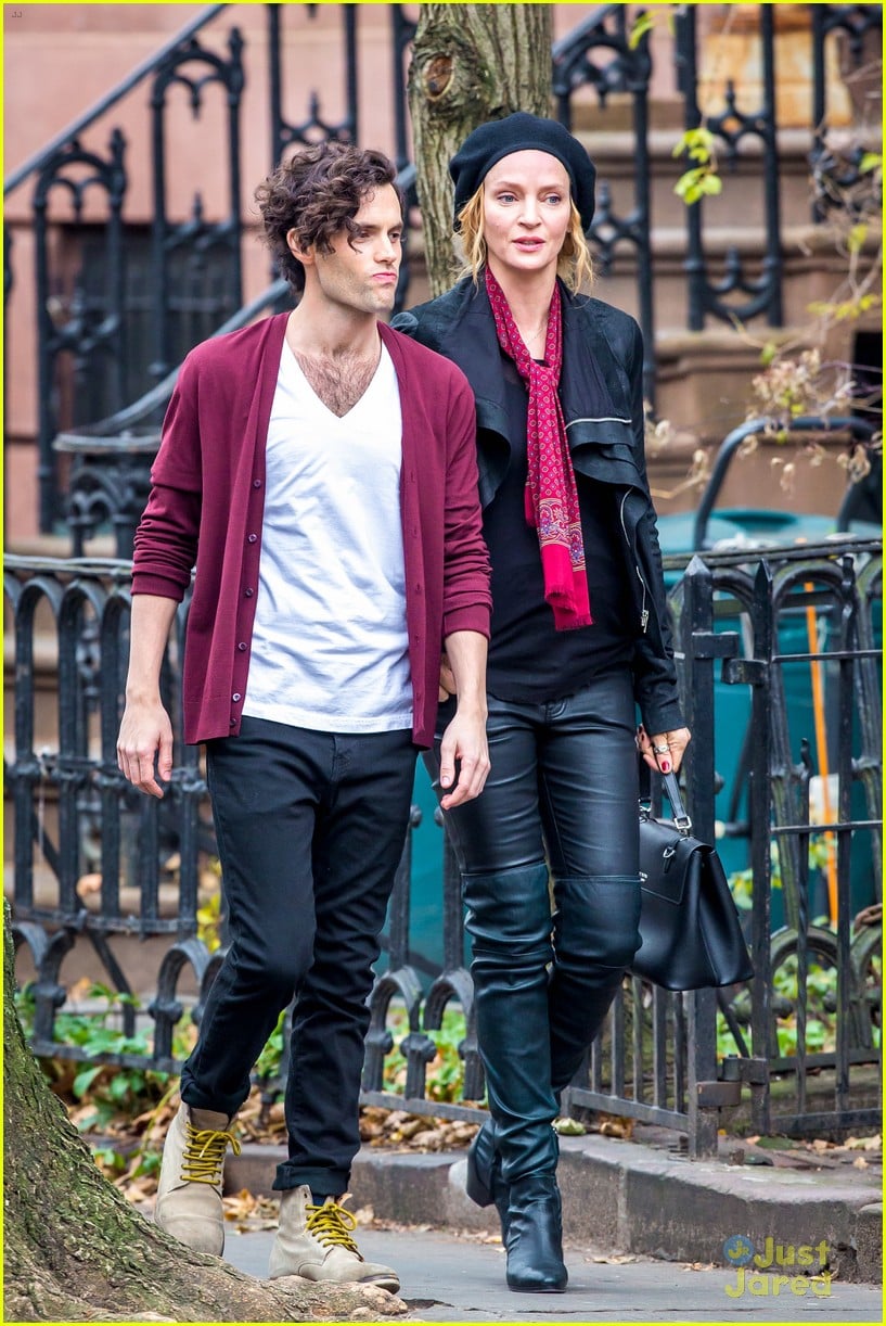 Penn Badgley & Uma Thurman Show Some PDA For 'Slap' | Photo 755510 ...