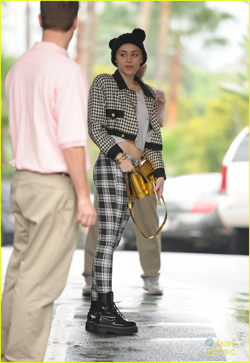 Miley Cyrus & Patrick Schwarzenegger Hit Beverly Hills Hotel Together