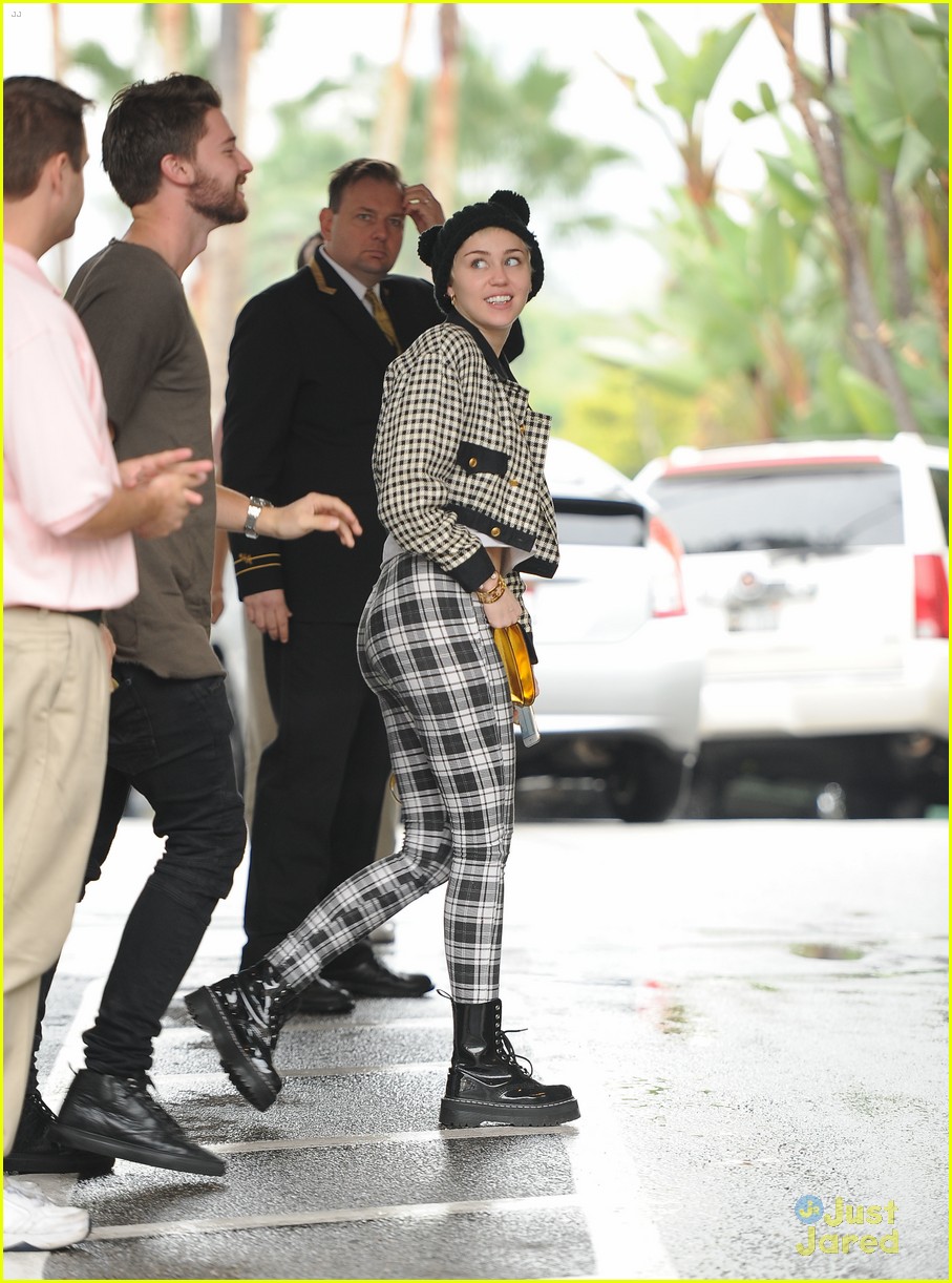 Miley Cyrus & Patrick Schwarzenegger Hit Beverly Hills Hotel Together ...