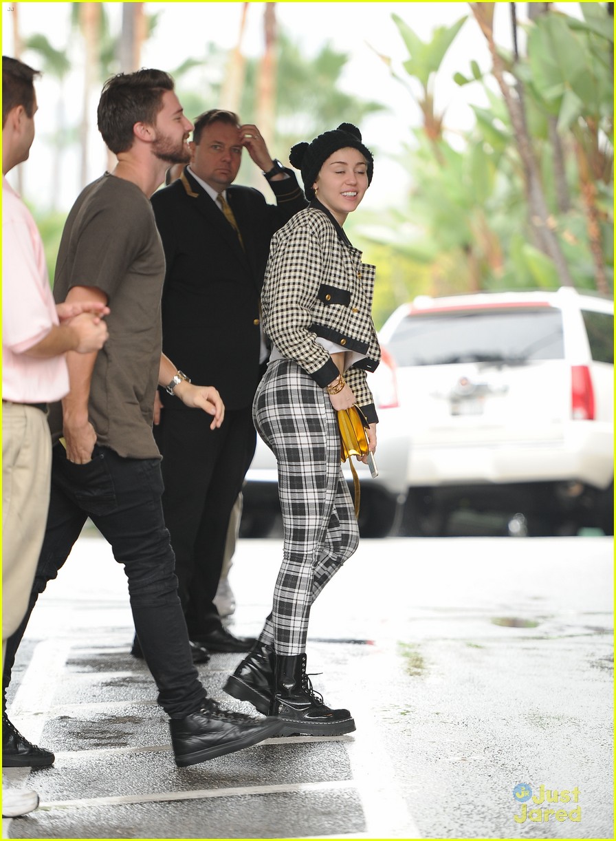 Miley Cyrus & Patrick Schwarzenegger Hit Beverly Hills Hotel Together