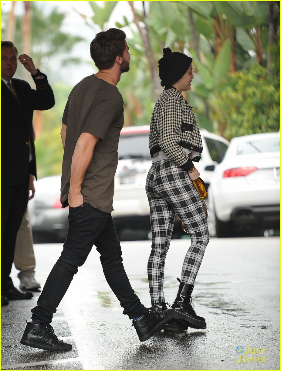 Miley Cyrus & Patrick Schwarzenegger Hit Beverly Hills Hotel Together