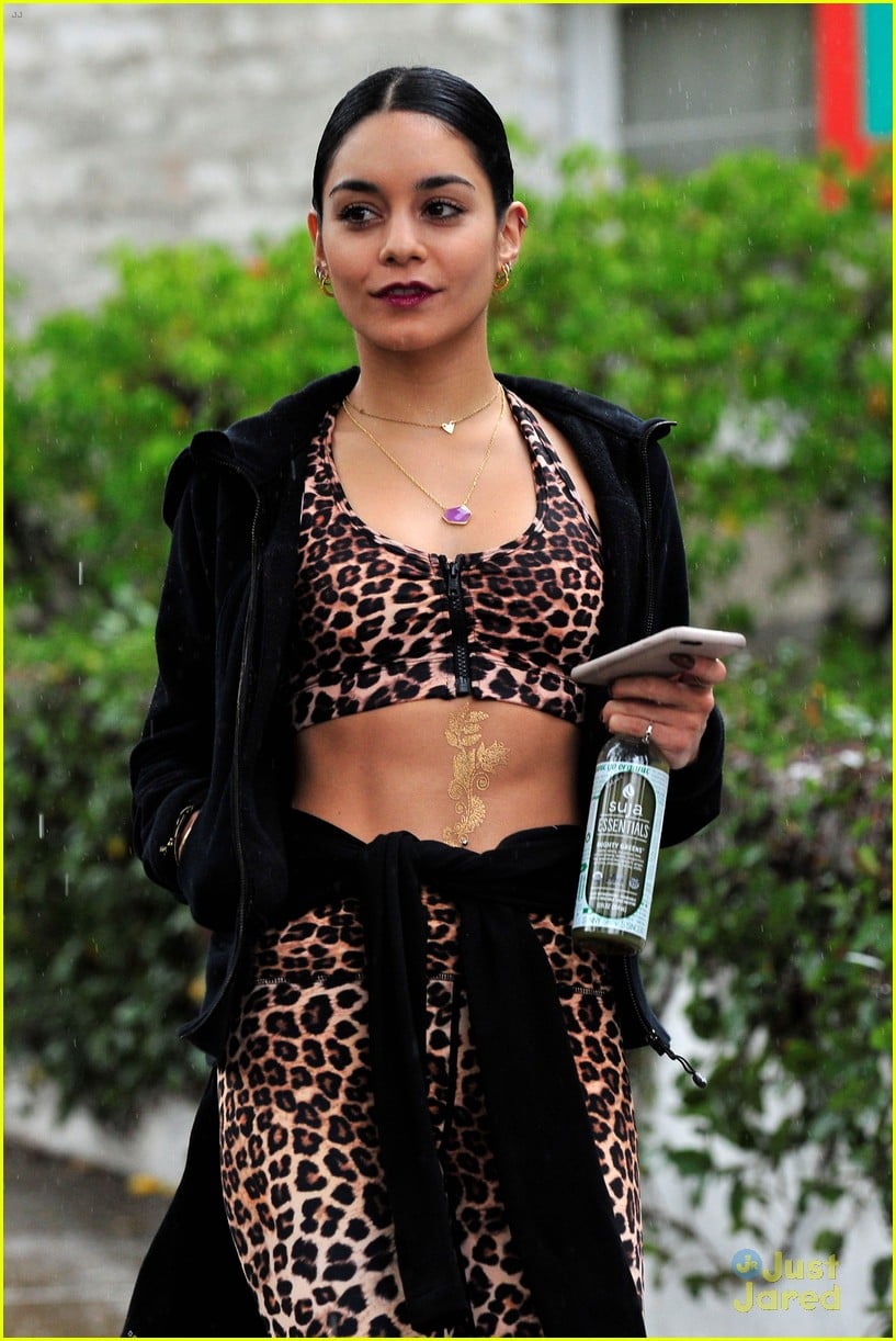 Vanessa Hudgens Channels Her Wild Side By Wearing Leopard Print Workout