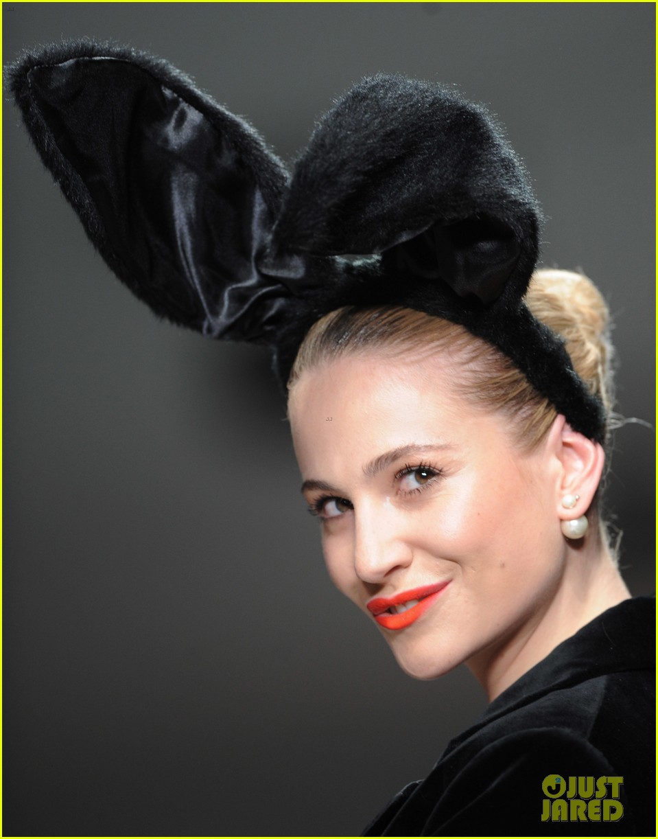 Pixie Lott Rocks Bunny Ears on the Runway at Fashion For Relief Charity