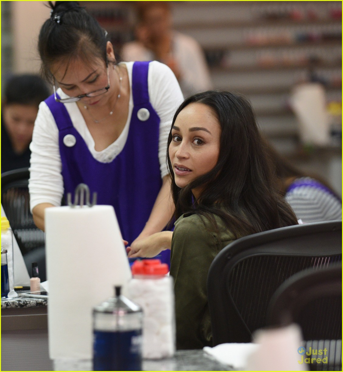 Full Sized Photo of ashley greene cara santana nails done bff day 02