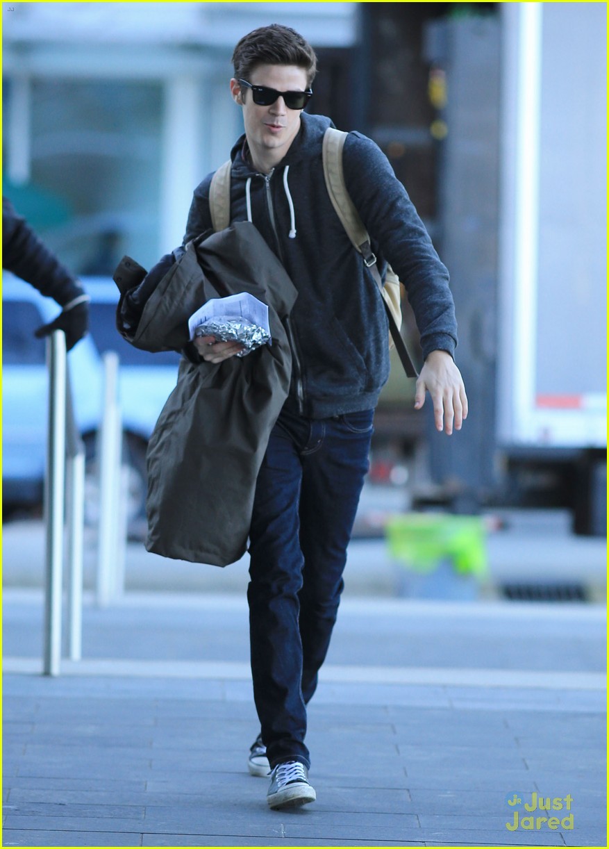 Full Sized Photo Of Grant Gustin Playful Faces Paparazzi The Flash 07 Grant Gustin Gets