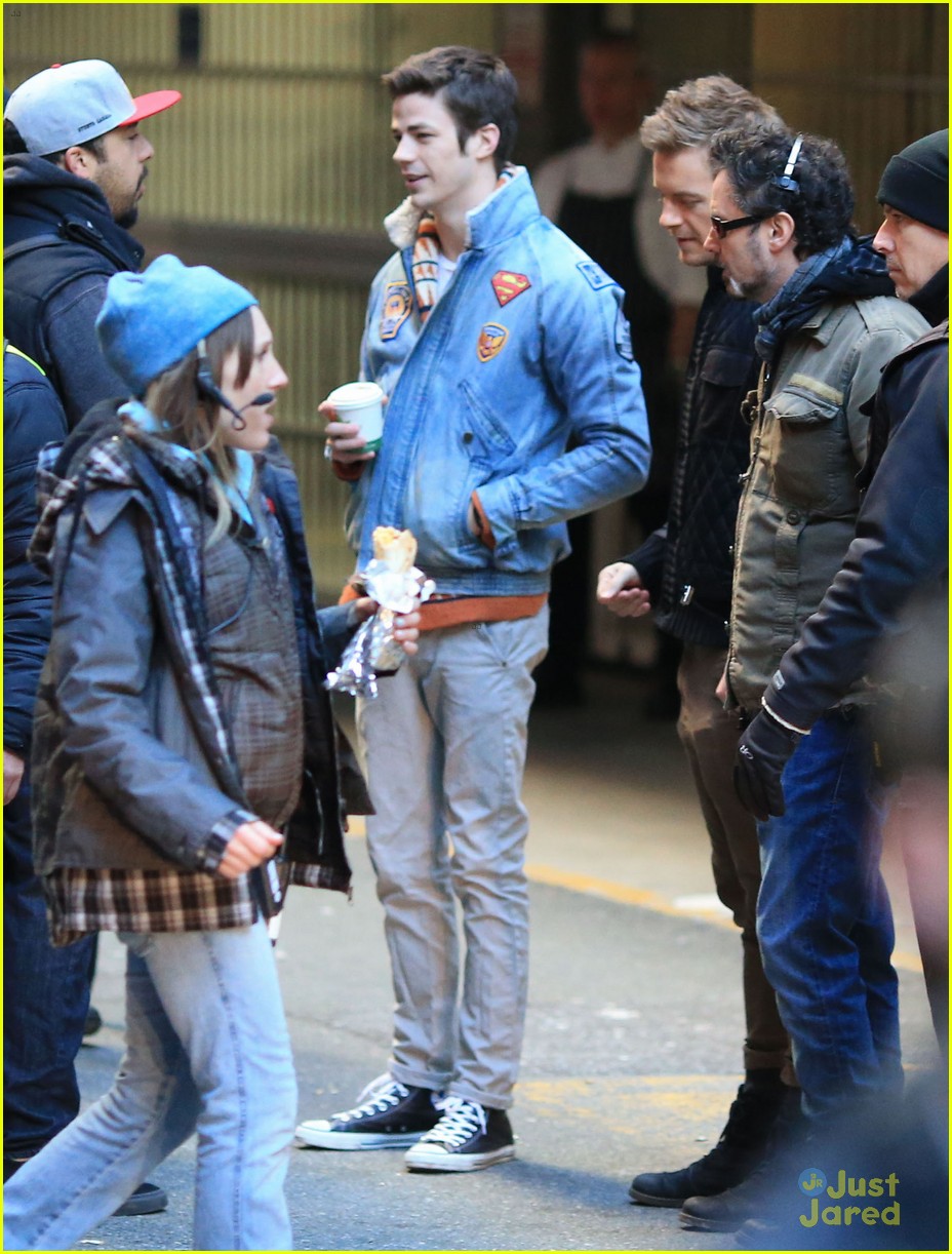 Full Sized Photo Of Grant Gustin Playful Faces Paparazzi The Flash 20 Grant Gustin Gets