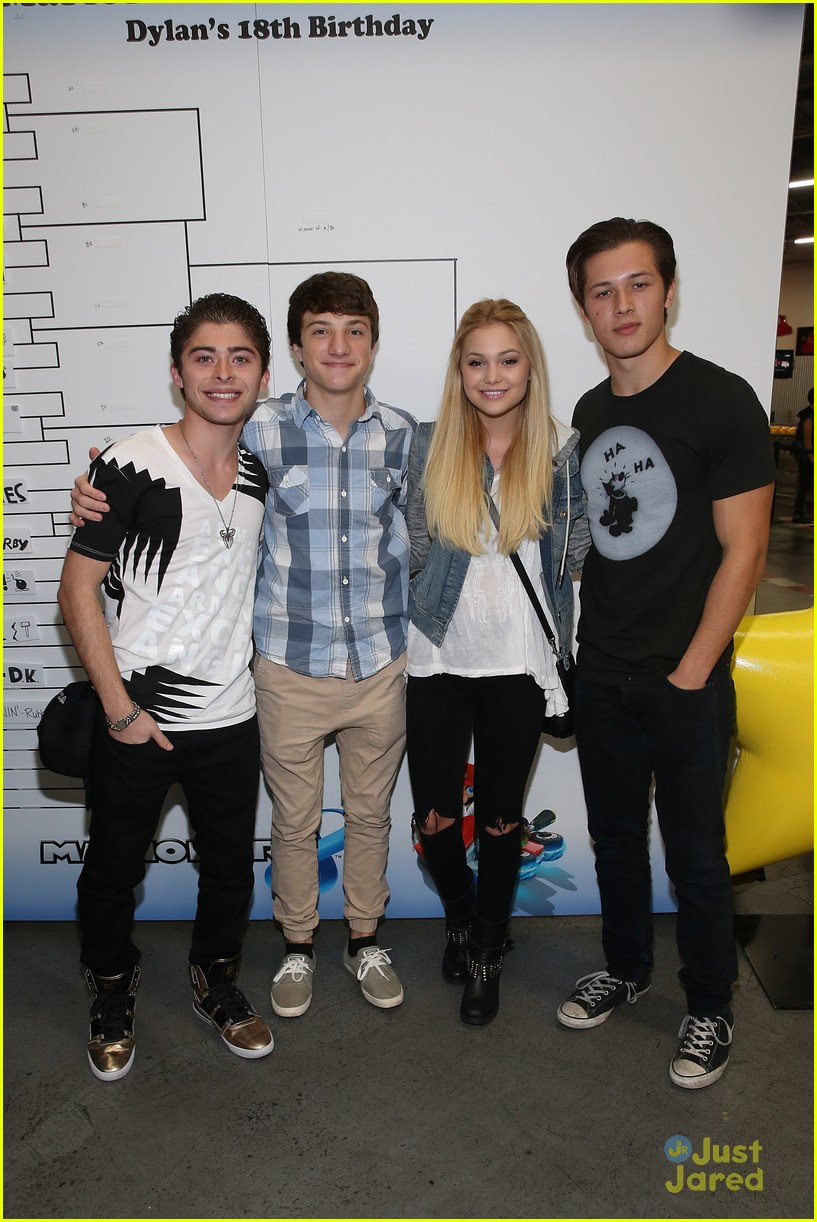 Leo Howard Is Olivia Holt's Biggest Cheerleader at Dylan Riley Snyder's  Birthday Party: Photo 774018  Austin North, Dylan Riley Snyder, Jack  Griffo, Jake Short, Jordan Fisher, Kelli Berglund, Leo Howard, Luke