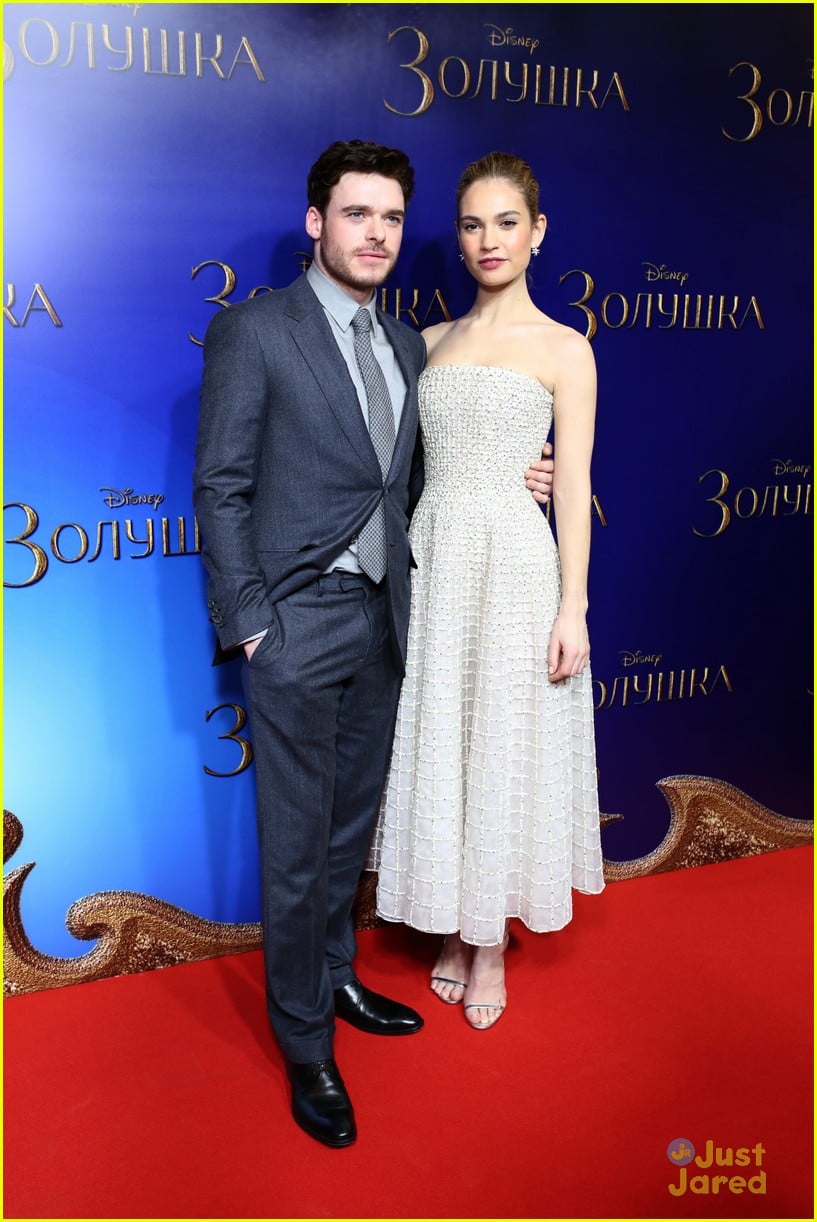 Full Sized Photo Of Richard Madden Lily James Cinderella Moscow ...