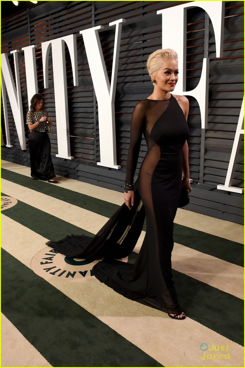 Rita Ora Rocks Sheer Dress for Oscars ...