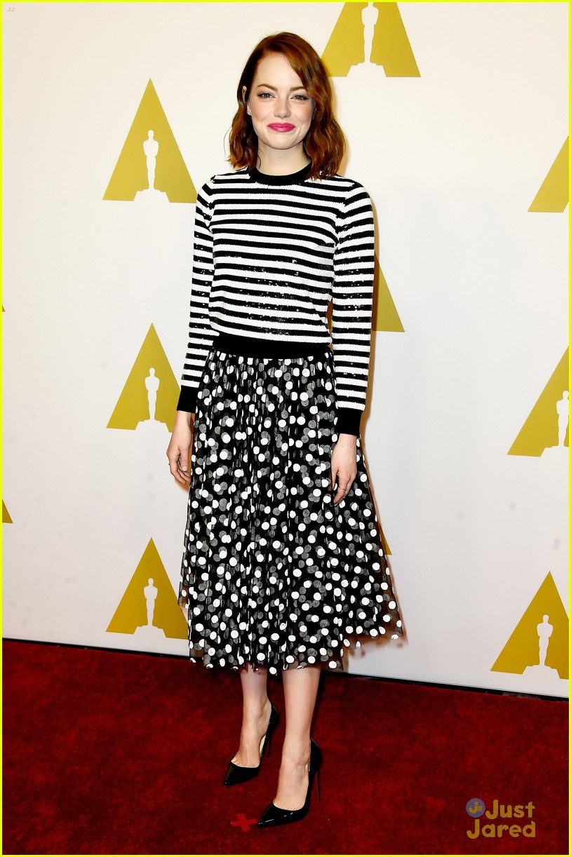 Emma Stone Mixes Her Prints at the Oscars Luncheon 2015 | Photo 770148 ...