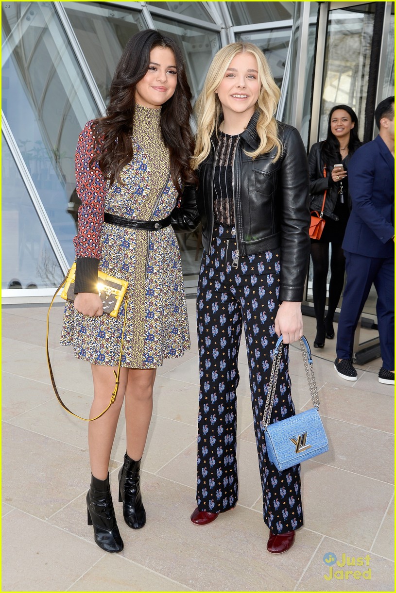 Selena Gomez & Chloe Moretz Hang Out Together at Louis Vuitton