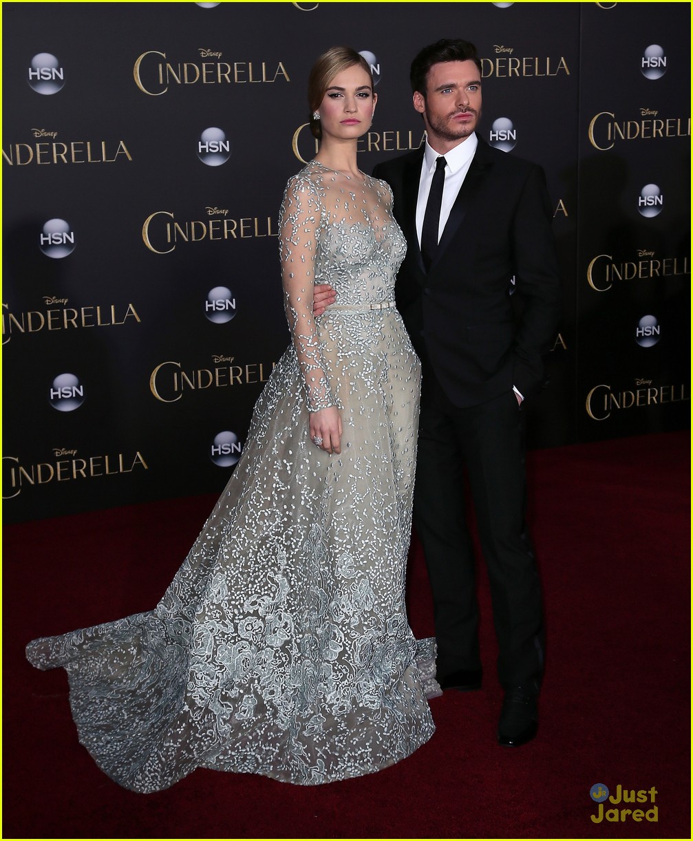 Lily James & Richard Madden Look Ready for a Fairy Tale at 'Cinderella