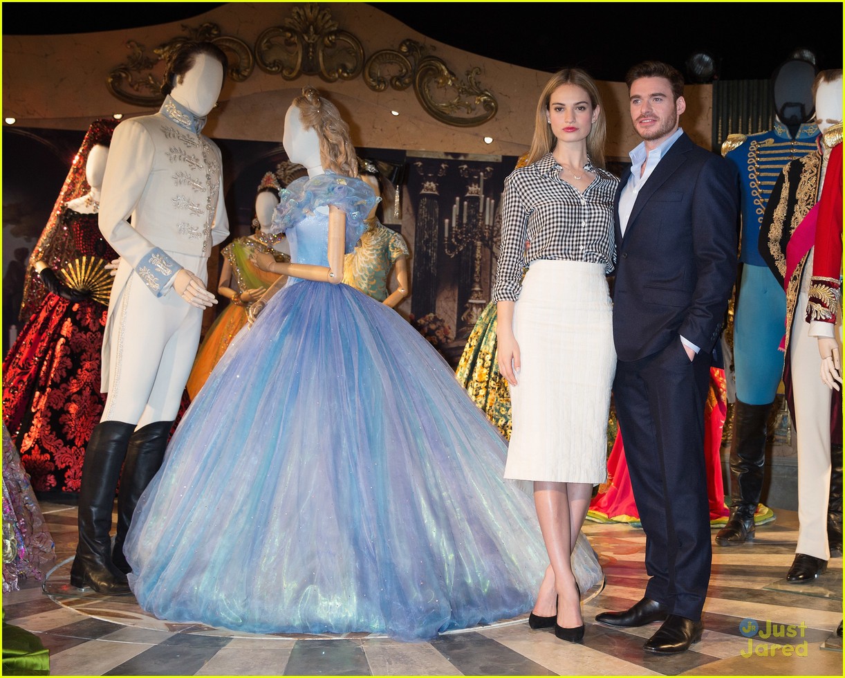 lily james richard holliday cinderella photo call 16