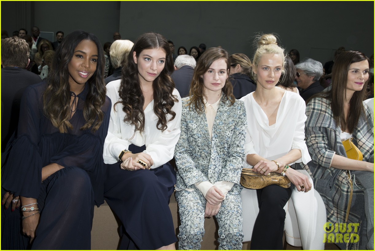 Lorde Meets Up with Kristina Bazan & Kelly Rowland at Chloe Fashion ...