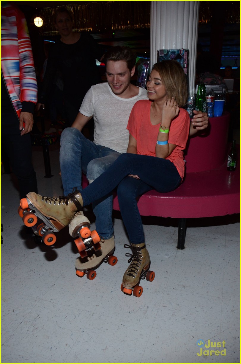 sarah hyland dominic sherwood just jared throwback thursday party 05