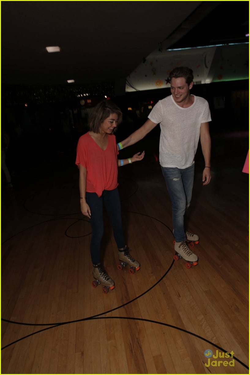 sarah hyland dominic sherwood just jared throwback thursday party 19