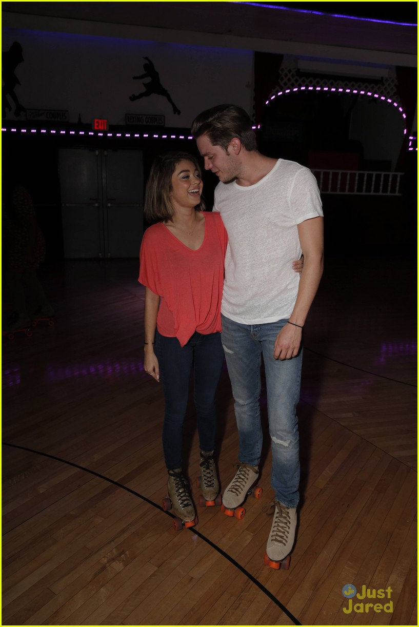 sarah hyland dominic sherwood just jared throwback thursday party 21
