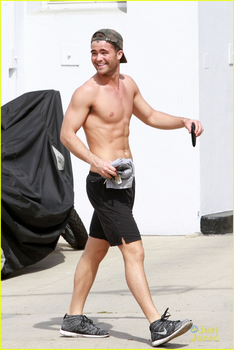 Spencer Boldman Gets In Shirtless Run Before Lab Rats Bionic Island Premiere Photo