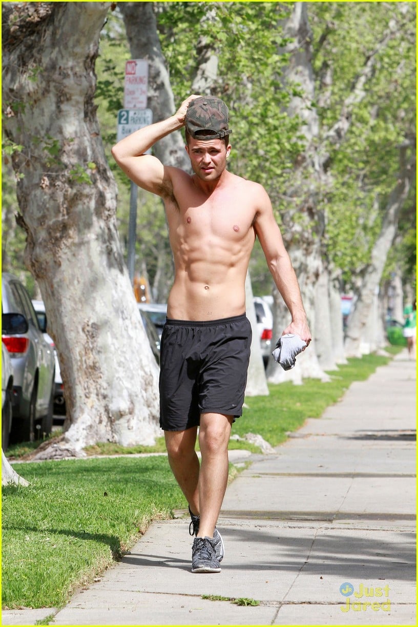 Spencer Boldman Gets In Shirtless Run Before Lab Rats Bionic Island Premiere Photo
