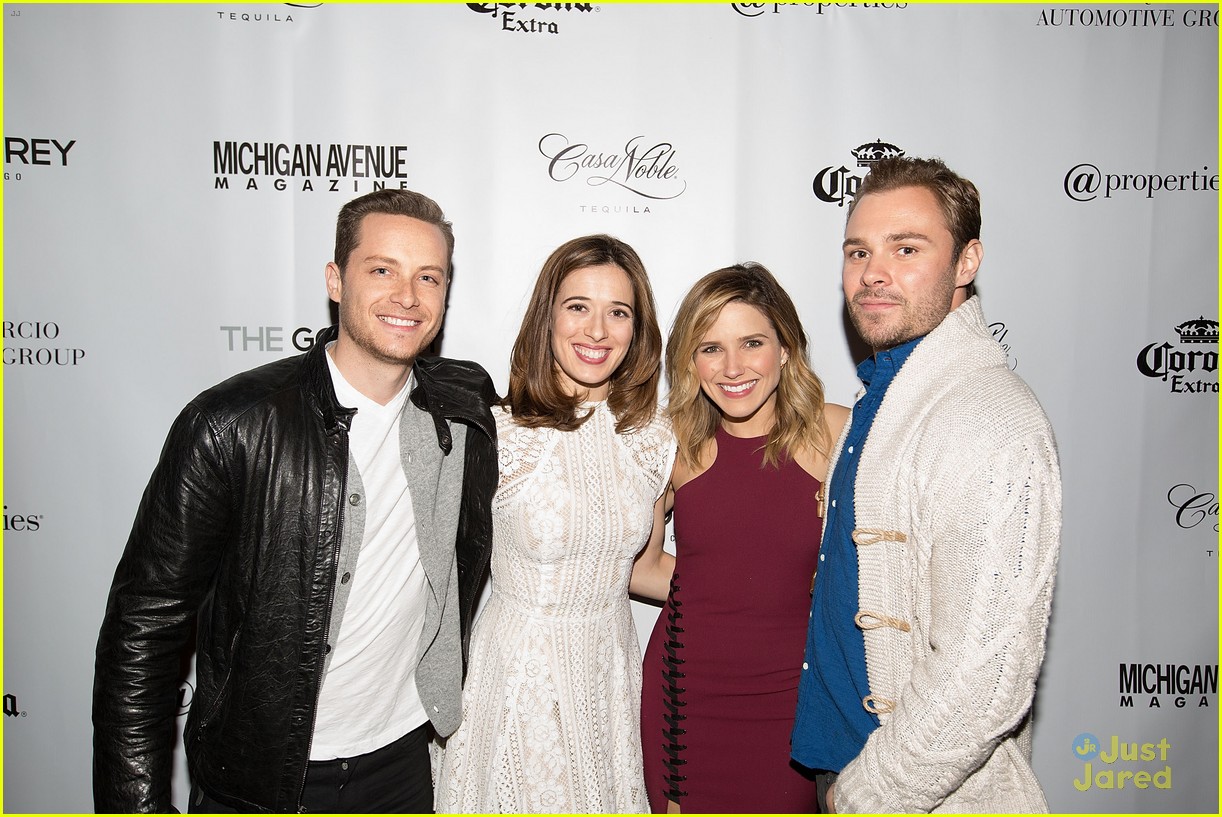 Full Sized Photo of sophia bush jesse lee soffer michigan avenue cover  party 02 | Sophia Bush Gets Some 'Chicago PD' Support at 'Michigan Avenue'  Cover Party | Just Jared Jr.