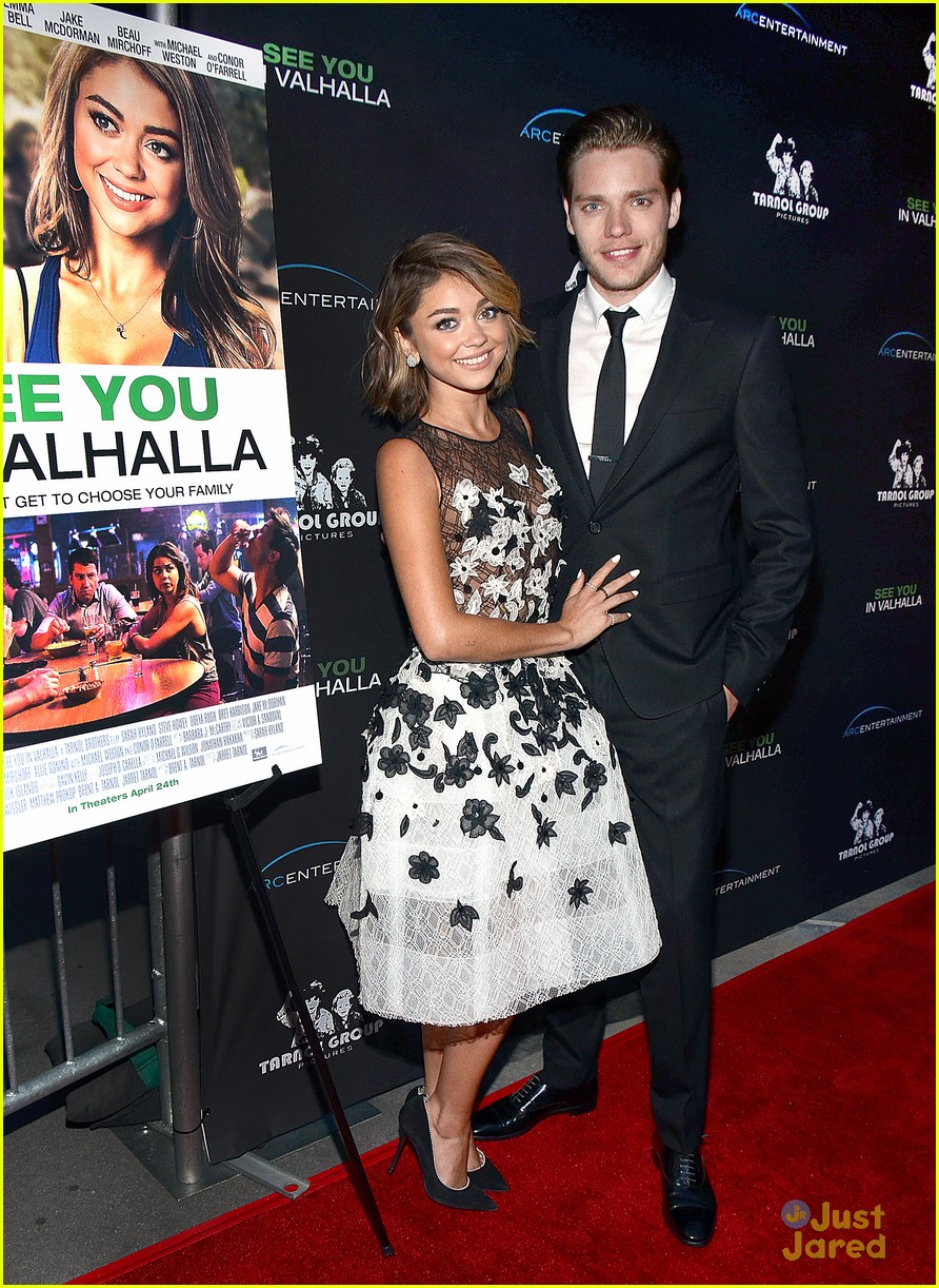 Full Sized Photo of sarah hyland dominic sherwood see you valhalla 17