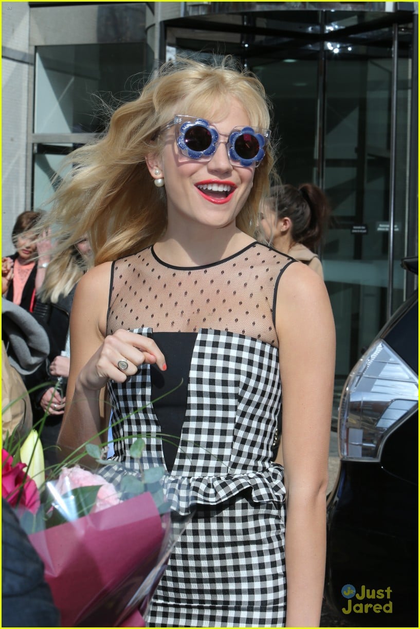 Pixie Lott Promotes 'Puttin' On The Ritz' With Cool, Funky Glasses