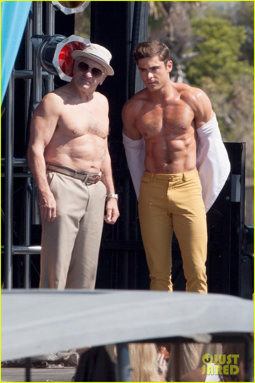 Full Sized Photo Of Zac Efron Robert De Niro Have Shirtless Contest On Set 15 Zac Efron And His