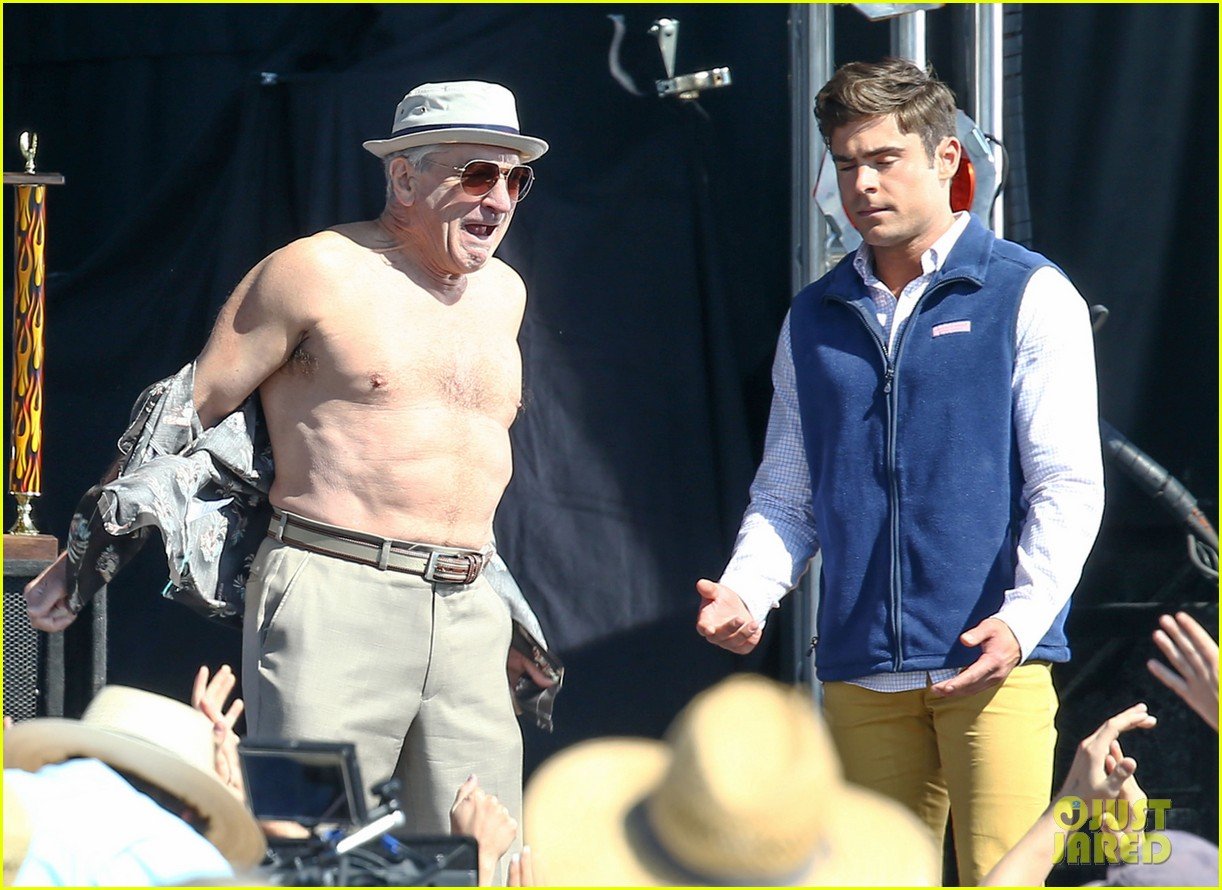 Full Sized Photo Of Zac Efron Robert De Niro Have Shirtless Contest On