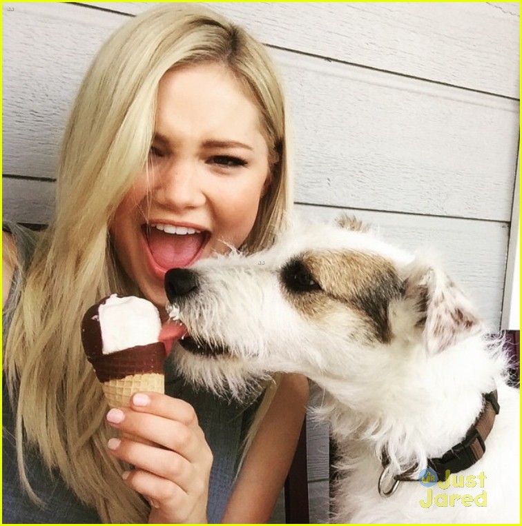 Olivia Holt Spends the Day With the Cutest Dog Ever During Her JJJ ...