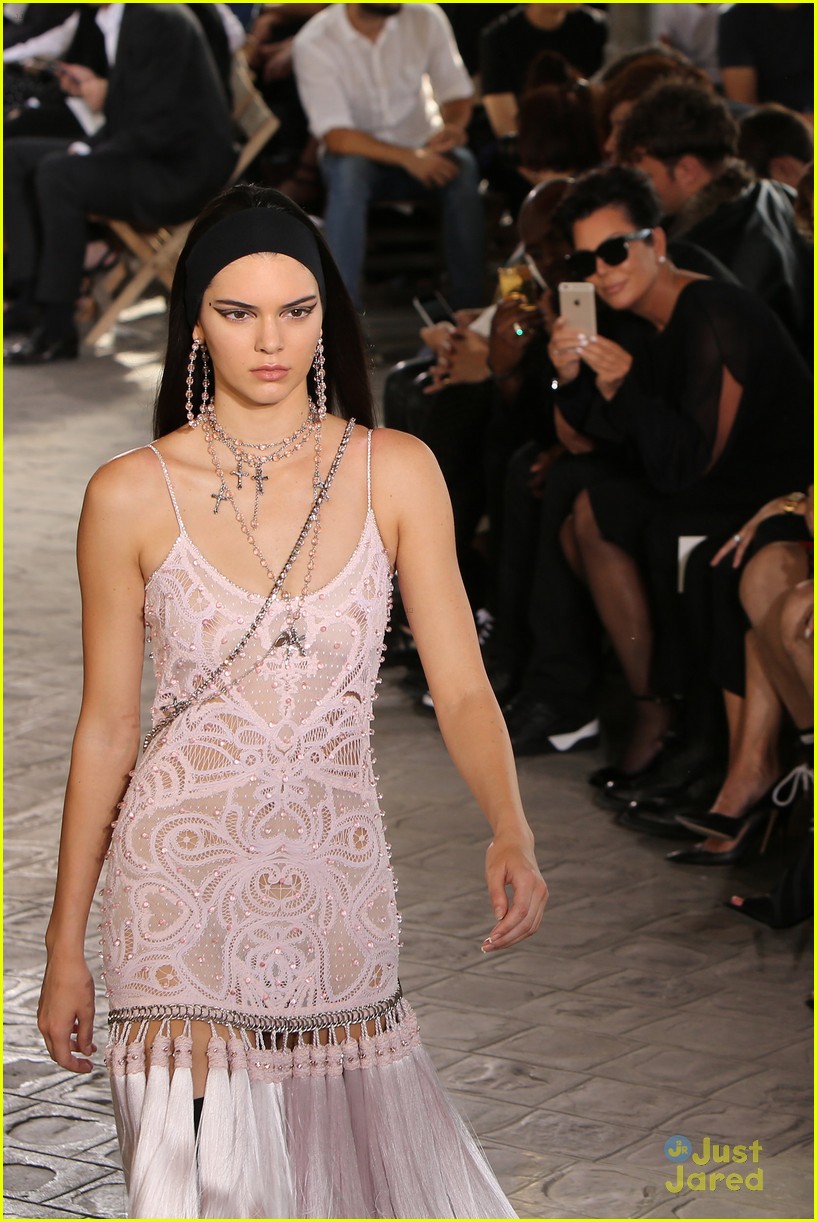 Full Sized Photo of kendall jenner walks givenchy paris before heading