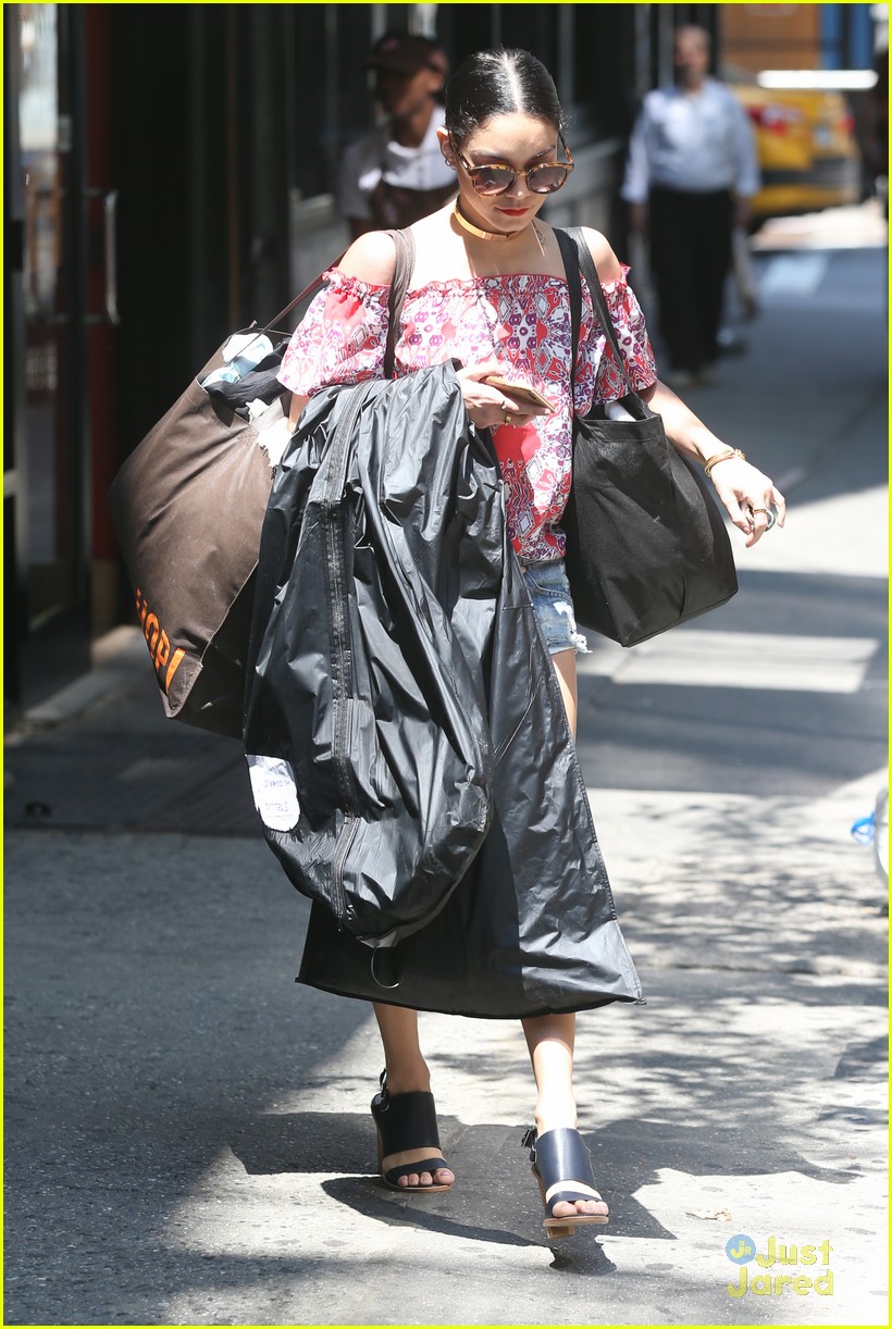 Full Sized Photo of vanessa hudgens garment bag tony awards pics 07