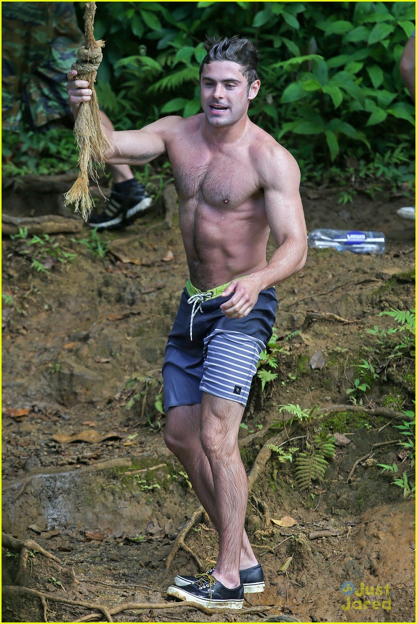 Zac Efrons Shirtless Rope Swing Photos Are Too Hot To Handle Photo 