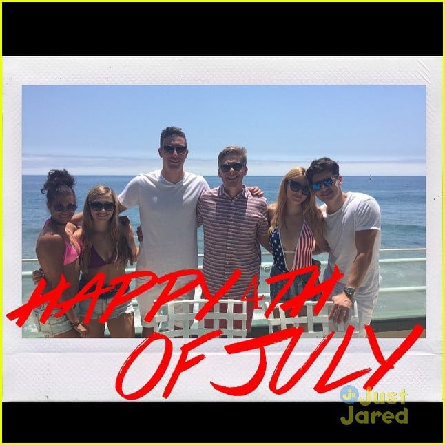 Full Sized Photo of bella thorne flag monokini gregg sulkin 4th party