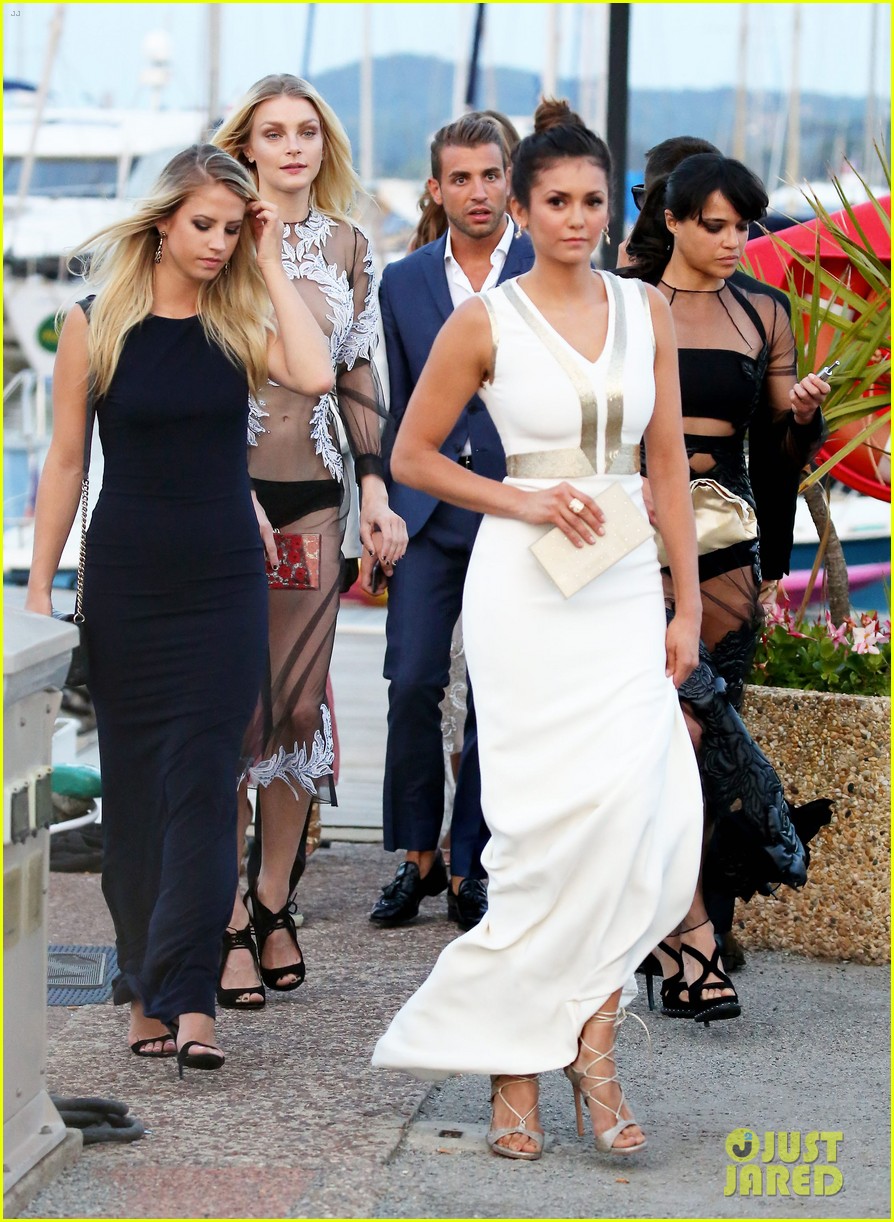 Full Sized Photo of nina dobrev michelle rodriguez get glam for