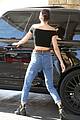 kendall jenner bares midriff in a crop top while getting gas 03