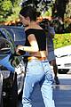 kendall jenner bares midriff in a crop top while getting gas 04