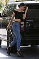 kendall jenner bares midriff in a crop top while getting gas 09