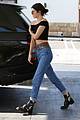 kendall jenner bares midriff in a crop top while getting gas 10