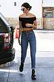 kendall jenner bares midriff in a crop top while getting gas 12