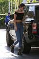 kendall jenner bares midriff in a crop top while getting gas 13