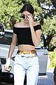 kendall jenner bares midriff in a crop top while getting gas 30