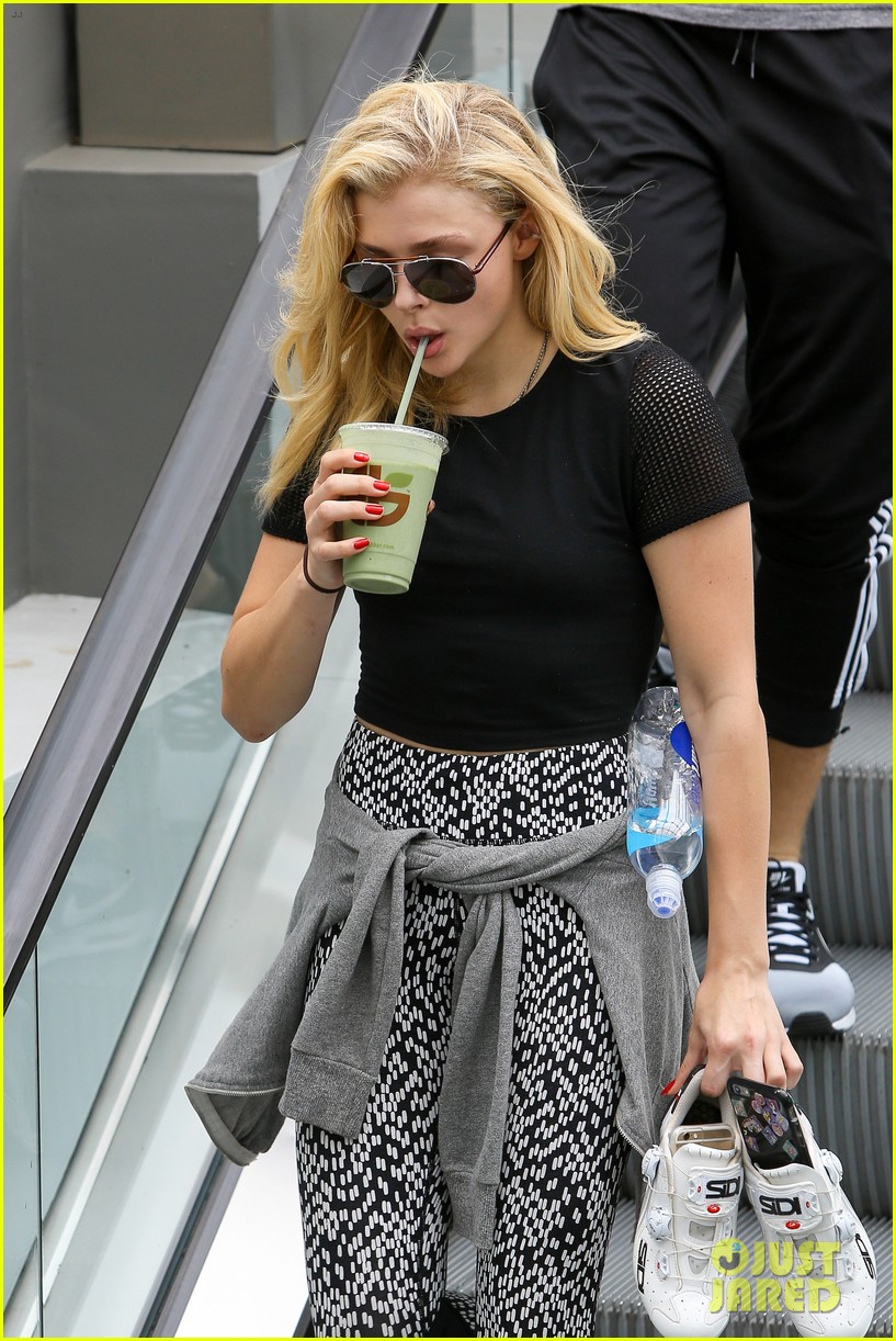 Full Sized Photo of chloe moretz soul cycle summer music