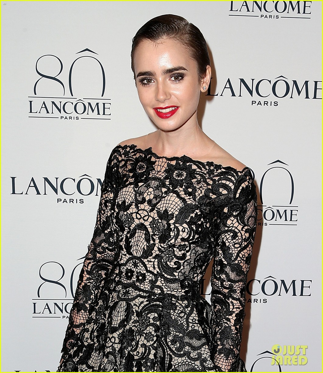 Lily Collins Has Remarkable Evening With Lupita Nyongo At Lancomes