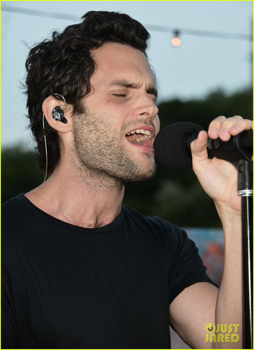 penn badgley hits the stage with mothxr in montauk 07