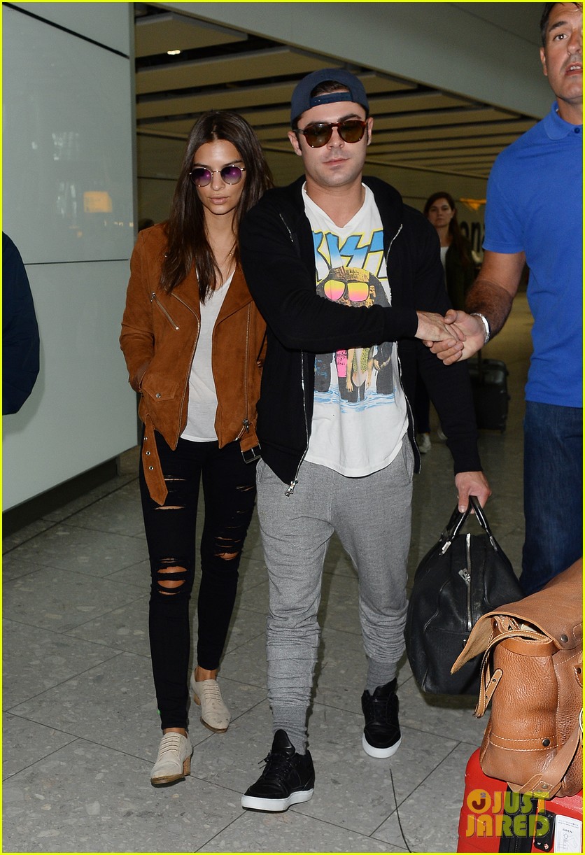 Zac Efron Lands in London with 'WAYF' Co-Star Emily Ratajkowski | Photo ...