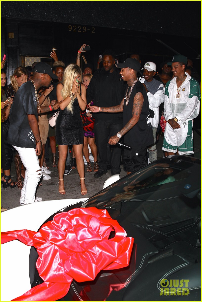 Kylie Jenner Gets Surprise Ferrari from Tyga at 18th Birthday Bash