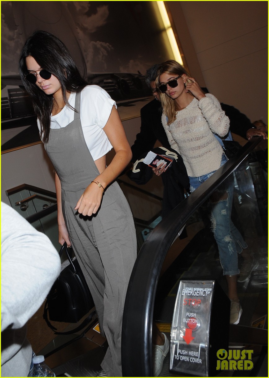 Full Sized Photo of kendall jenner hailey baldwin jet mexico 14 ...