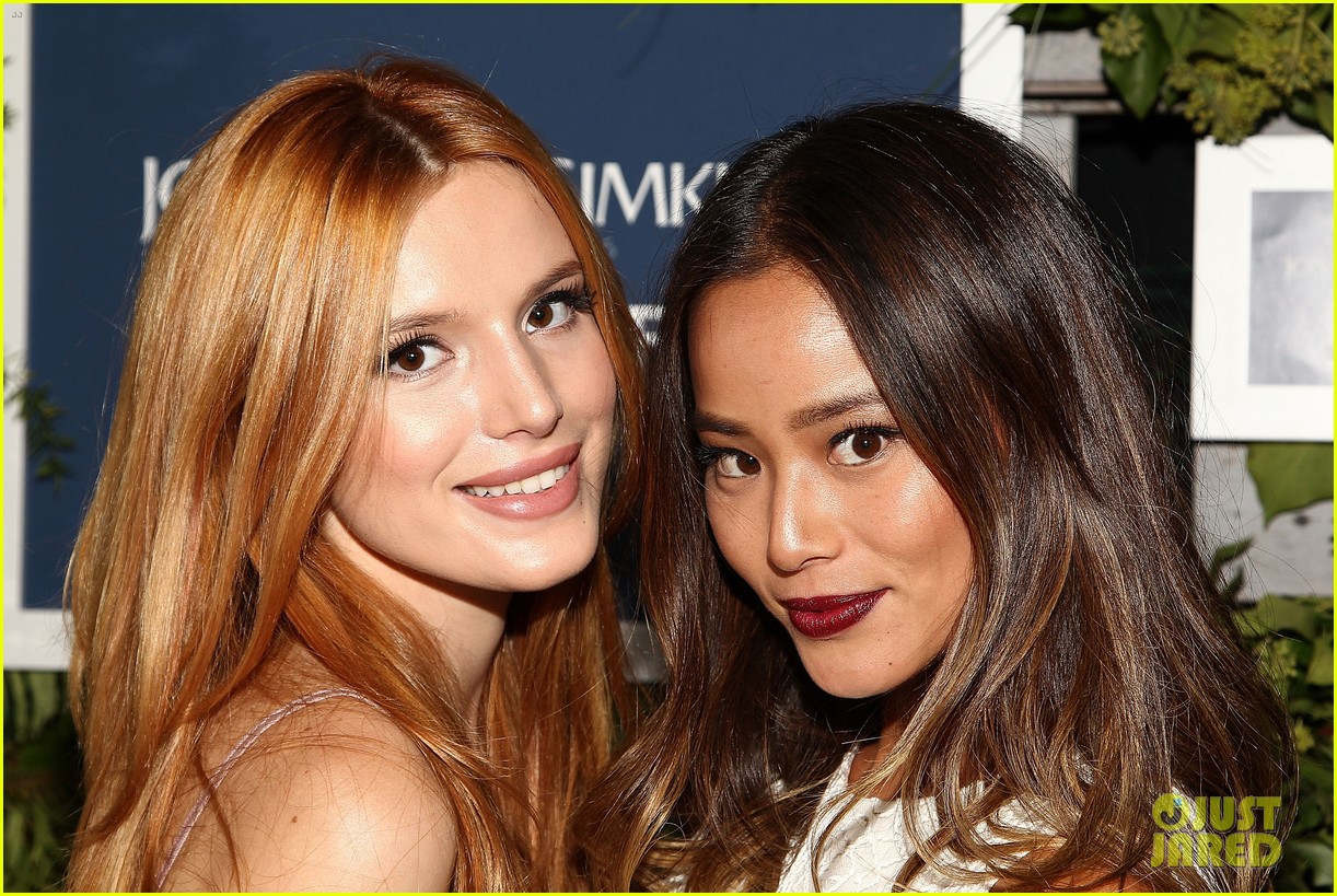 Full Sized Photo Of Bella Thorne Jamie Chung Pop Sugar Nyfw 10 Bella Thorne Runs Into Jamie Chung At Nyfw Party Just Jared Jr